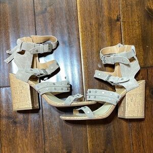 Dolce Vita Eddie Suede High Block Heel Gladiator Sandal